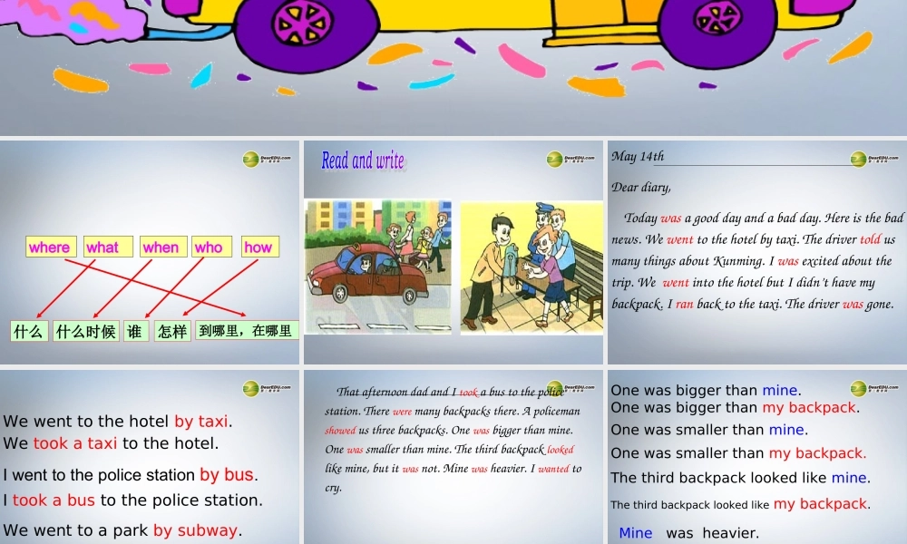 六年级英语下册 Recycle1第三课时课件 人教PEP