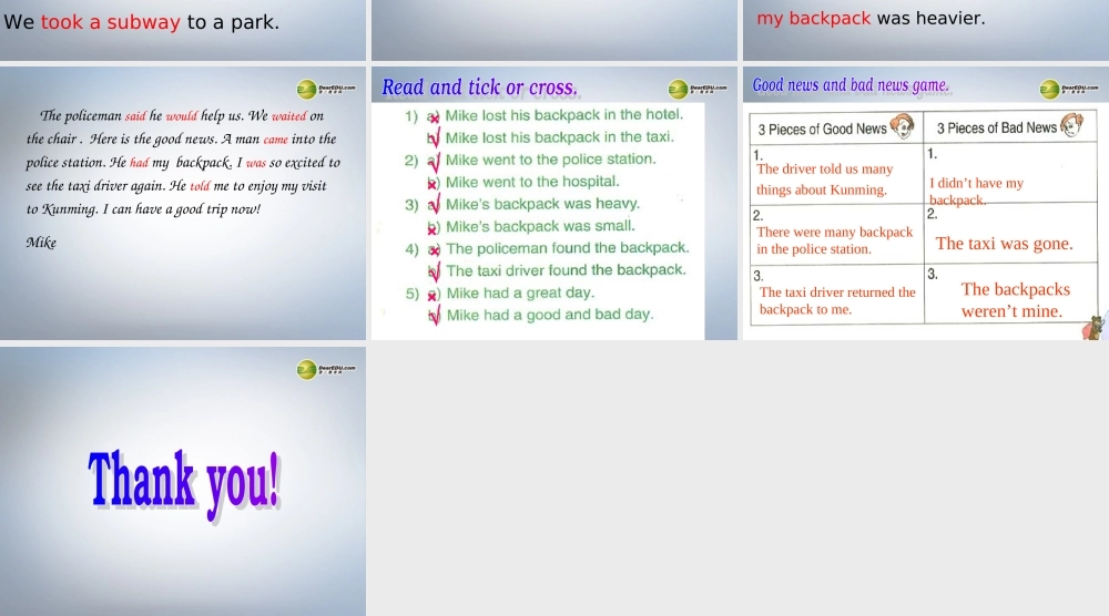 六年级英语下册 Recycle1第三课时课件 人教PEP