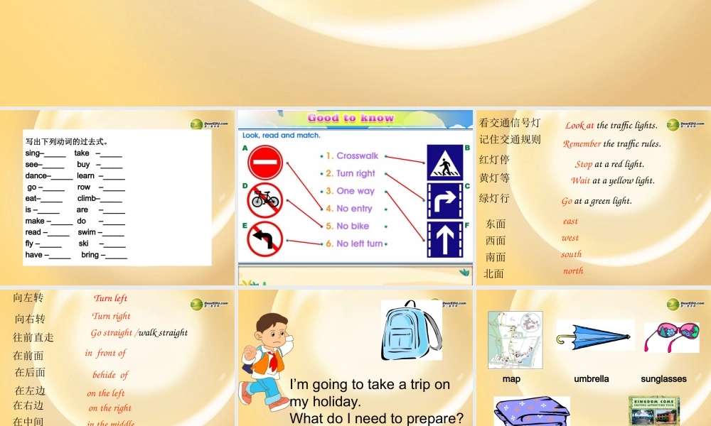 六年级英语下册 Recycle1第五课时课件 人教PEP