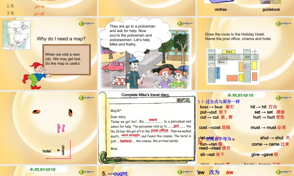 六年级英语下册 Recycle1第五课时课件 人教PEP