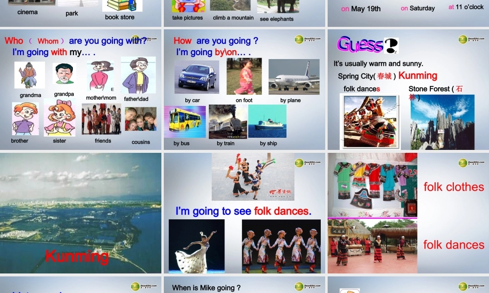 六年级英语下册 Recycle1第一课时课件 人教PEP