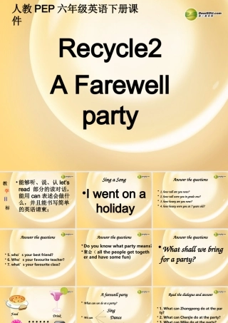 六年级英语下册 Recycle2第一课时课件 人教PEP
