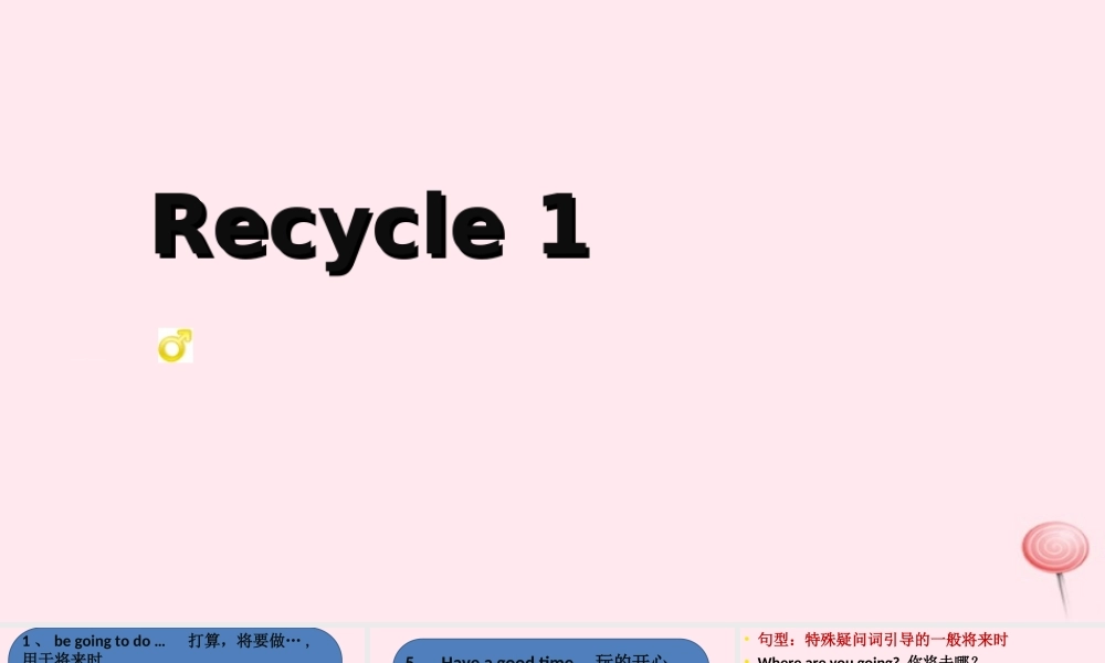 六年级英语下册 Recycle课件 人教PEP版-人教PEP小学六年级下册英语课件