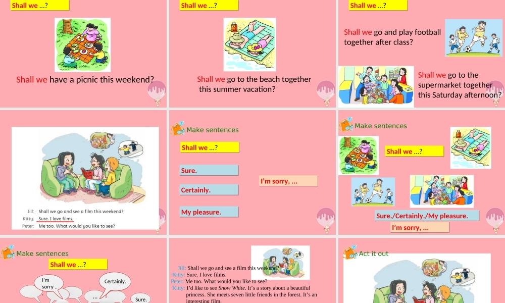 六年级英语上册 Unit 7 Seeing a film课件 牛津上海版-牛津上海版小学六年级上册英语课件