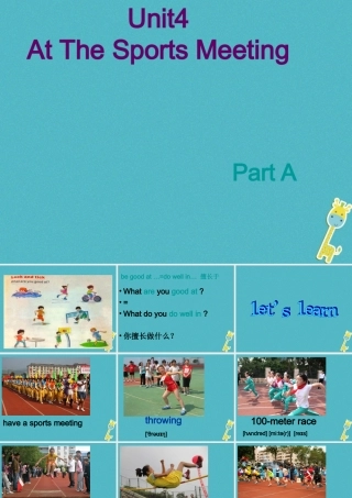 六年级英语下册 Unit 4 At the Sports Meeting课件3 陕旅版-陕旅版小学六年级下册英语课件
