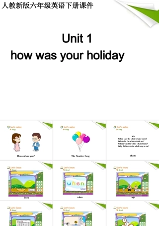 六年级英语下册 Unit 1 (4)课件 人教新版