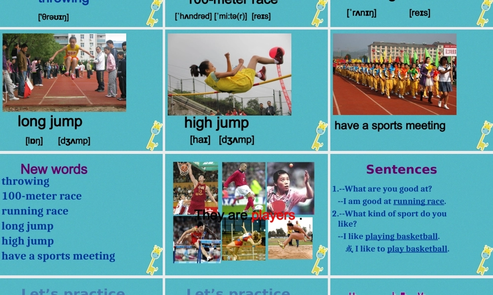 六年级英语下册 Unit 4 At the Sports Meeting课件4 陕旅版-陕旅版小学六年级下册英语课件