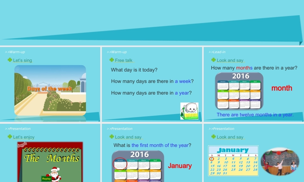 六年级英语上册 Unit 4 January is the first month（Lesson 19）教学课件 人教精通版-人教版小学六年级上册英语课件