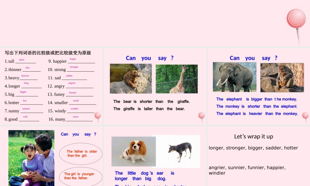 六年级英语下册 Unit 1 How tall are you Lets check and C story time课件 人教PEP版-人教PEP小学六年级下册英语课件