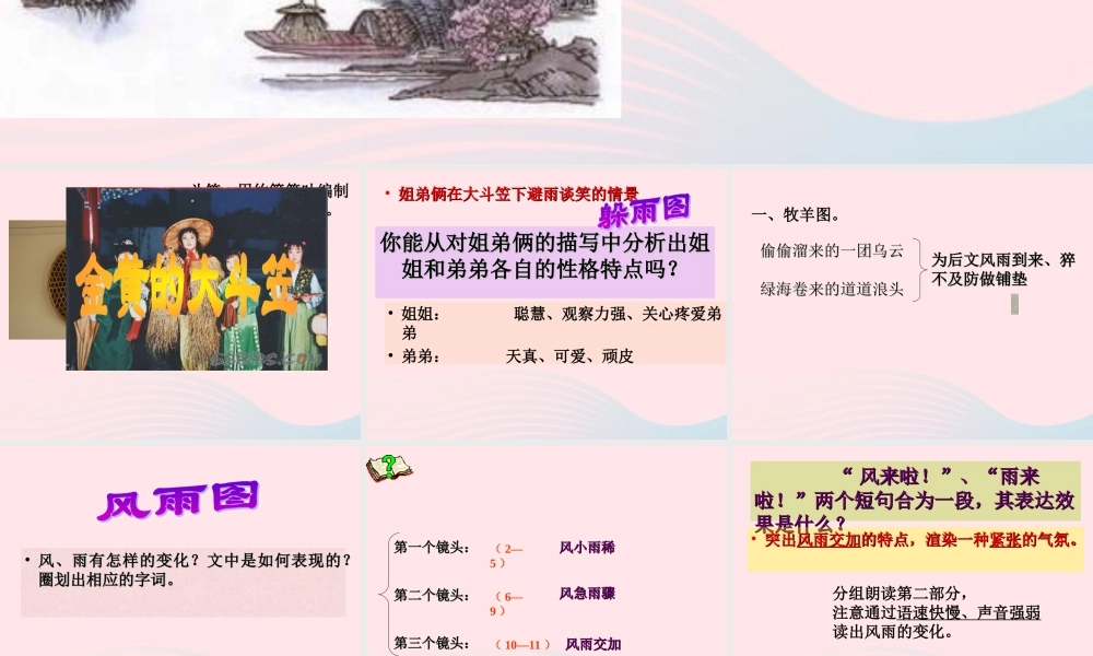 六年级语文上册 第2课《金黄的大斗笠》课件3 沪教版-沪教版小学六年级上册语文课件