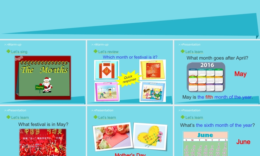 六年级英语上册 Unit 4 January is the first month（Lesson 23）教学课件 人教精通版-人教版小学六年级上册英语课件