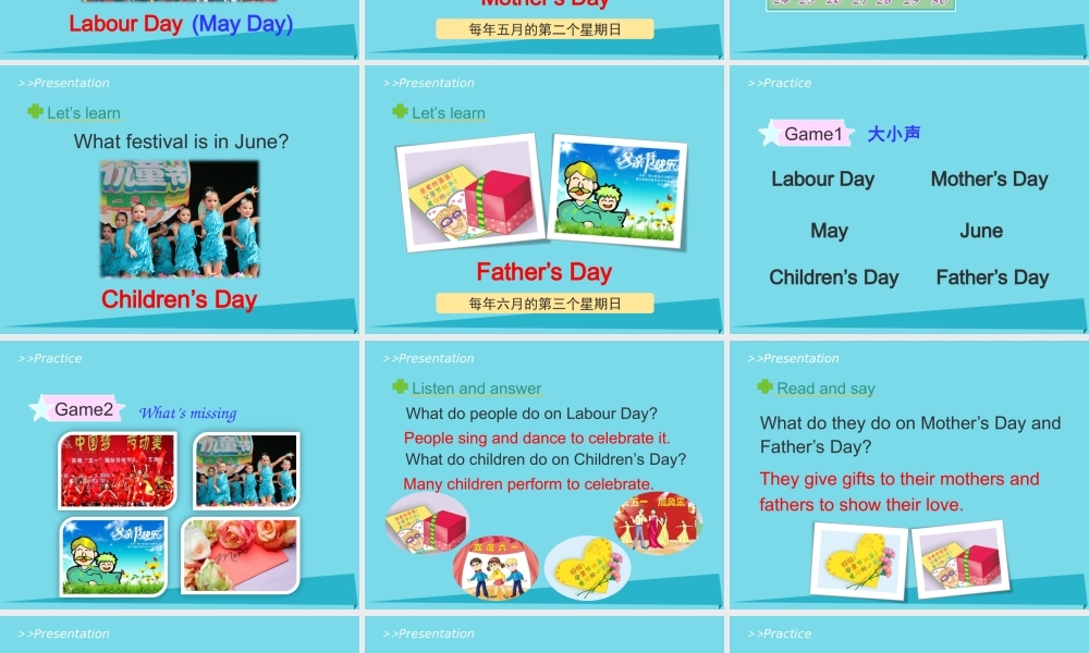 六年级英语上册 Unit 4 January is the first month（Lesson 23）教学课件 人教精通版-人教版小学六年级上册英语课件