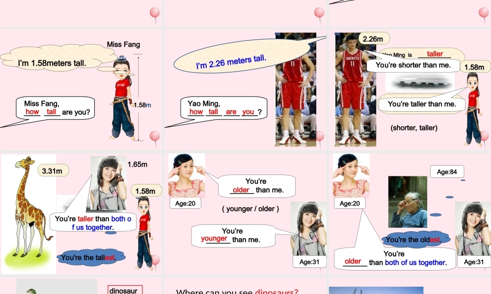 六年级英语下册 Unit 1 How tall are you Part A Lets talk课件 人教PEP版-人教PEP小学六年级下册英语课件