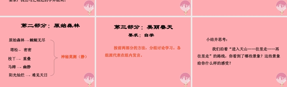 六年级语文上册 第3课 七月上天山课件3 西师大版-西师大版小学六年级上册语文课件