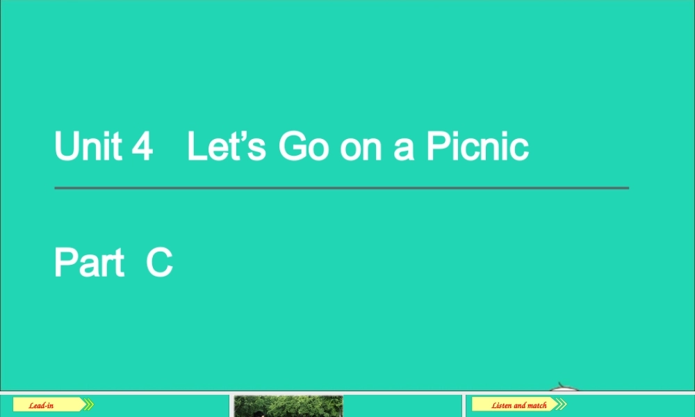 六年级英语上册 Unit 4 Let's go on a picnic Part C课件+素材 陕旅版（三起）