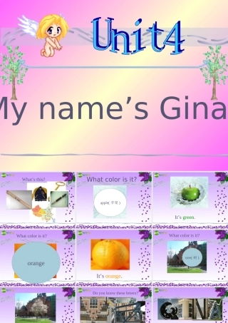 六年级英语上册 Unit 4 My name is Gina课件 鲁教版