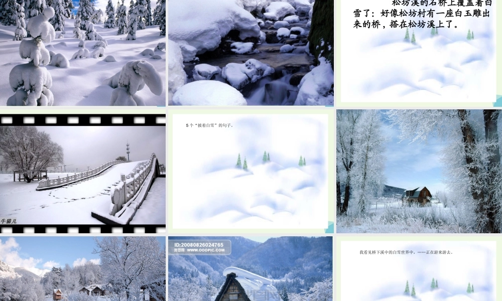 六年级语文上册 松坊溪的冬天课件3 鄂教版-鄂教版小学六年级上册语文课件