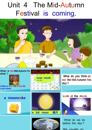 六年级英语上册 Unit 4 The Mid-Autumn Festival is coming..课件1 湘少版-湘少版小学六年级上册英语课件