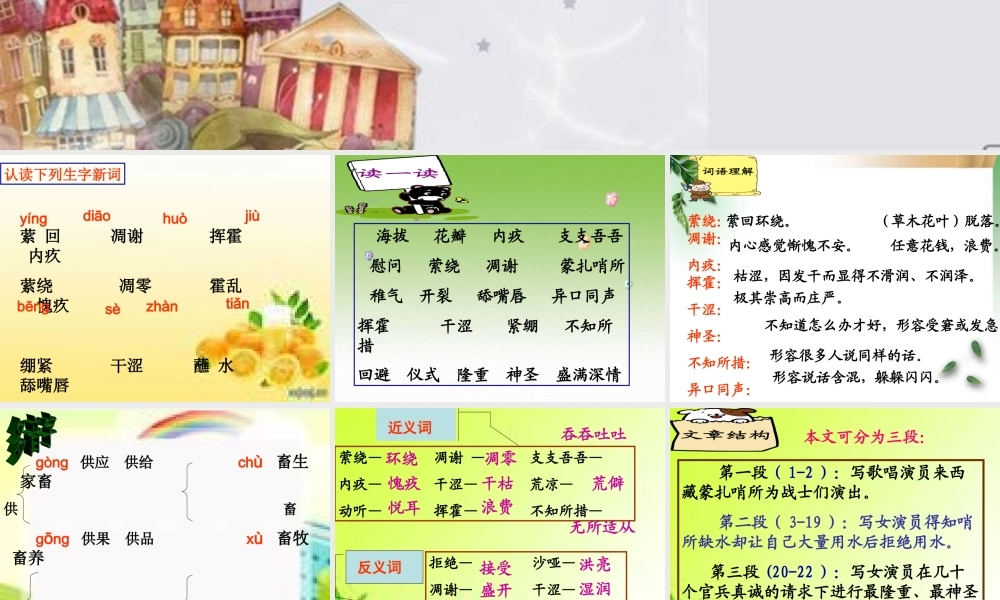 六年级语文上册 洗脸课件1 湘教版-湘教版小学六年级上册语文课件