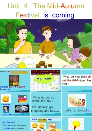 六年级英语上册 Unit 4 The Mid-Autumn Festival is coming..课件4 湘少版-湘少版小学六年级上册英语课件