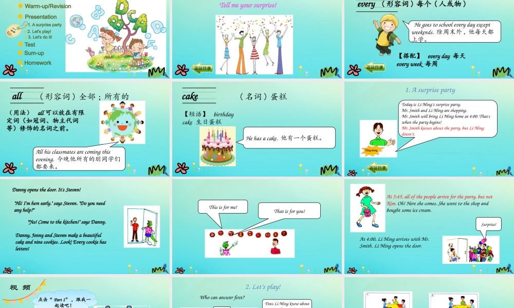 六年级英语下册 Unit 4 Li Ming Comes Home Lesson 22 Surprise课件 冀教版（三起）-冀教版小学六年级下册英语课件