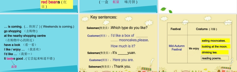 六年级英语上册 Unit 4 The Mid-Autumn Festival is coming..课件5 湘少版-湘少版小学六年级上册英语课件