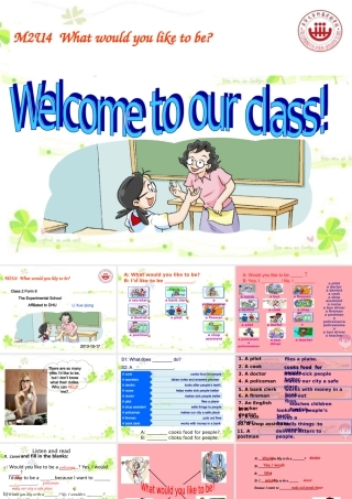 六年级英语上册 Unit 4 What would you like to be课件1 牛津上海版（一起）-牛津上海版小学六年级上册英语课件