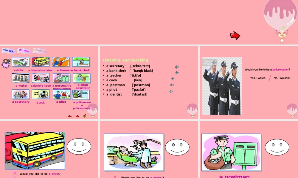 六年级英语上册 Unit 4 What would you like to be课件3 牛津上海版（一起）-牛津上海版小学六年级上册英语课件