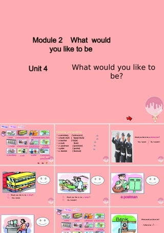 六年级英语上册 Unit 4 What would you like to be课件3 牛津上海版（一起）-牛津上海版小学六年级上册英语课件