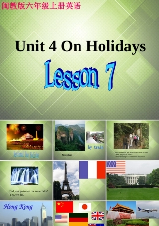 六年级英语上册 Unit 4（1）课件 闽教版