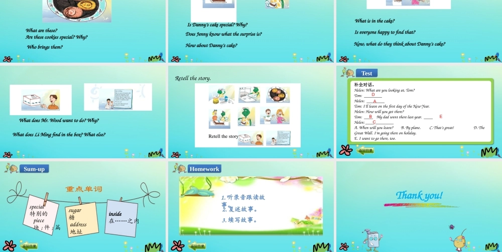 六年级英语下册 Unit 4 Li Ming Comes Home Lesson 24 Danny’s Surprise Cake课件 冀教版（三起）-冀教版小学六年级下册英语课件