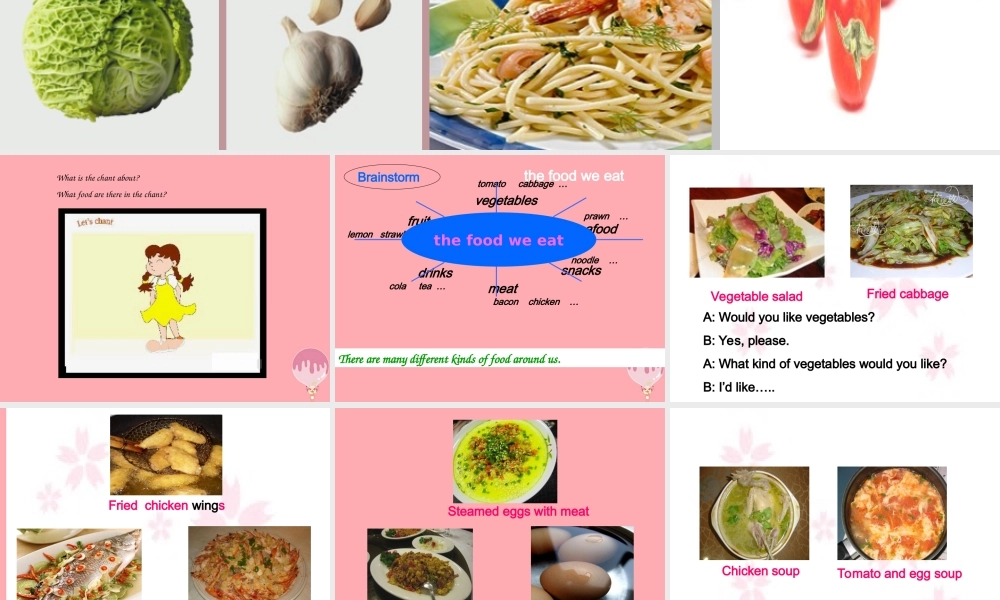 六年级英语上册 Unit 8 The food we eat课件3 牛津上海版（一起）-牛津上海版小学六年级上册英语课件