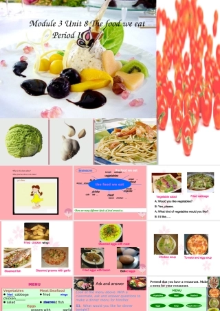 六年级英语上册 Unit 8 The food we eat课件3 牛津上海版（一起）-牛津上海版小学六年级上册英语课件