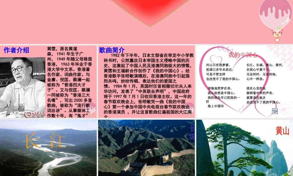 六年级语文上册 第5课 我的中国心课件2 西师大版-西师大版小学六年级上册语文课件