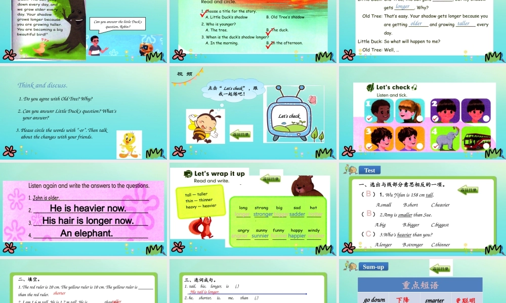 六年级英语下册 Unit 1 How tall are you Part B（第3课时）课件 人教PEP版-人教PEP小学六年级下册英语课件