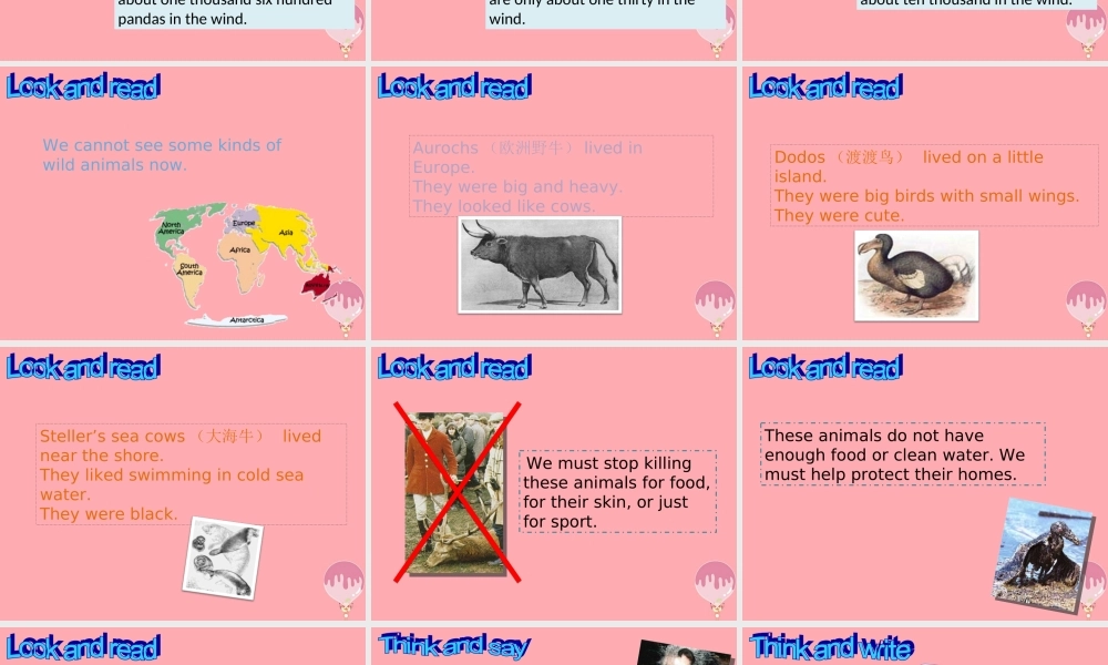 六年级英语上册 Unit 5 Animals in danger课件 牛津上海版-牛津上海版小学六年级上册英语课件