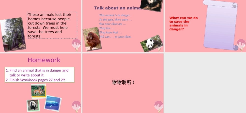 六年级英语上册 Unit 5 Animals in danger课件 牛津上海版-牛津上海版小学六年级上册英语课件