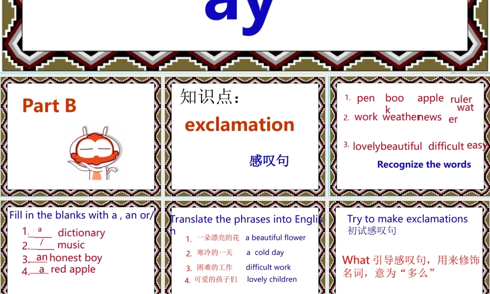 六年级英语下册 Unit 4 Mother’s Day Part B课件2 闽教版（三起）-闽教版小学六年级下册英语课件