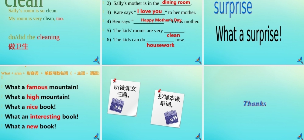 六年级英语下册 Unit 4 Mother’s Day Part B课件3 闽教版（三起）-闽教版小学六年级下册英语课件