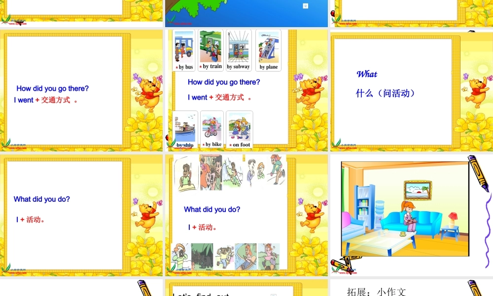 六年级英语下册 Unit 4 My Holiday课件 人教版PEP