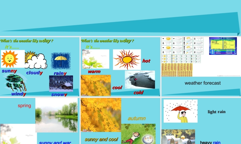 六年级英语上册 Unit 5 It will be sunny and cool tomorrow课件2 湘少版-湘少版小学六年级上册英语课件