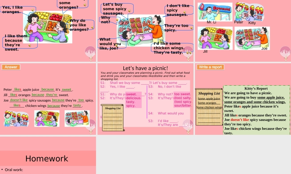 六年级英语上册 Unit 9 Picnics are fun课件1 牛津上海版（一起）-牛津上海版小学六年级上册英语课件