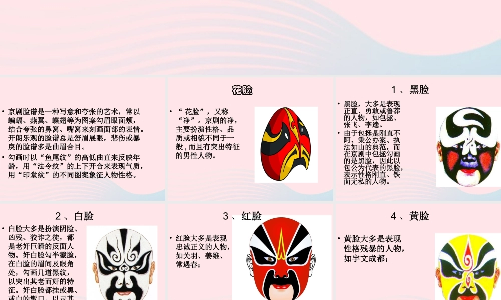 六年级语文上册 第6课《花脸》课件4 沪教版-沪教版小学六年级上册语文课件