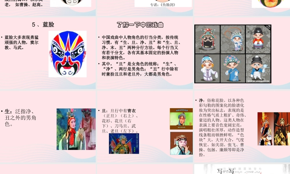 六年级语文上册 第6课《花脸》课件4 沪教版-沪教版小学六年级上册语文课件