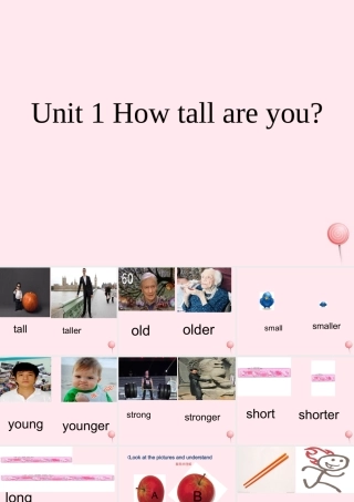 六年级英语下册 Unit 1 How tall are you课件 人教PEP版-人教PEP小学六年级下册英语课件
