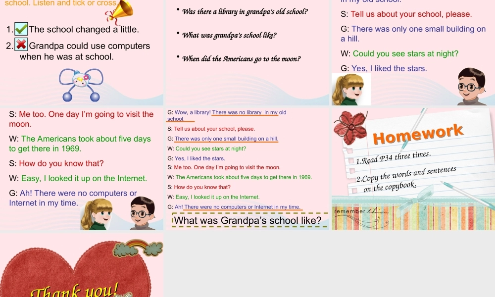 六年级英语下册 Unit 4 Then and now Part A Lets talk教学课件 人教PEP版-人教PEP小学六年级下册英语课件