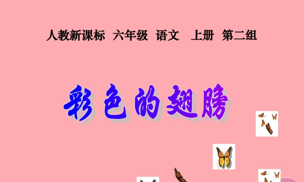 六年级语文上册 第7课 彩色的翅膀课件 新人教版-新人教版小学六年级上册语文课件