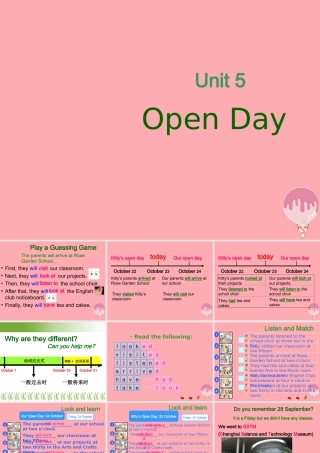六年级英语上册 Unit 5 Open Day课件1 牛津上海版（一起）-牛津上海版小学六年级上册英语课件