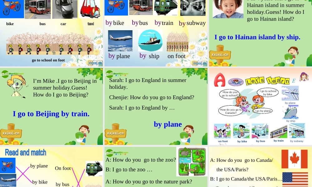 六年级英语上册 Unit1 How do you go there 课件  人教PEP