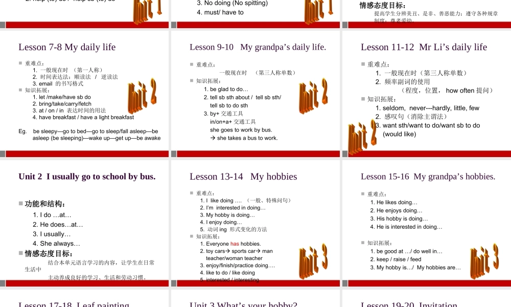 六年级英语上册 unit1 you should obey the rules课件 人教新版